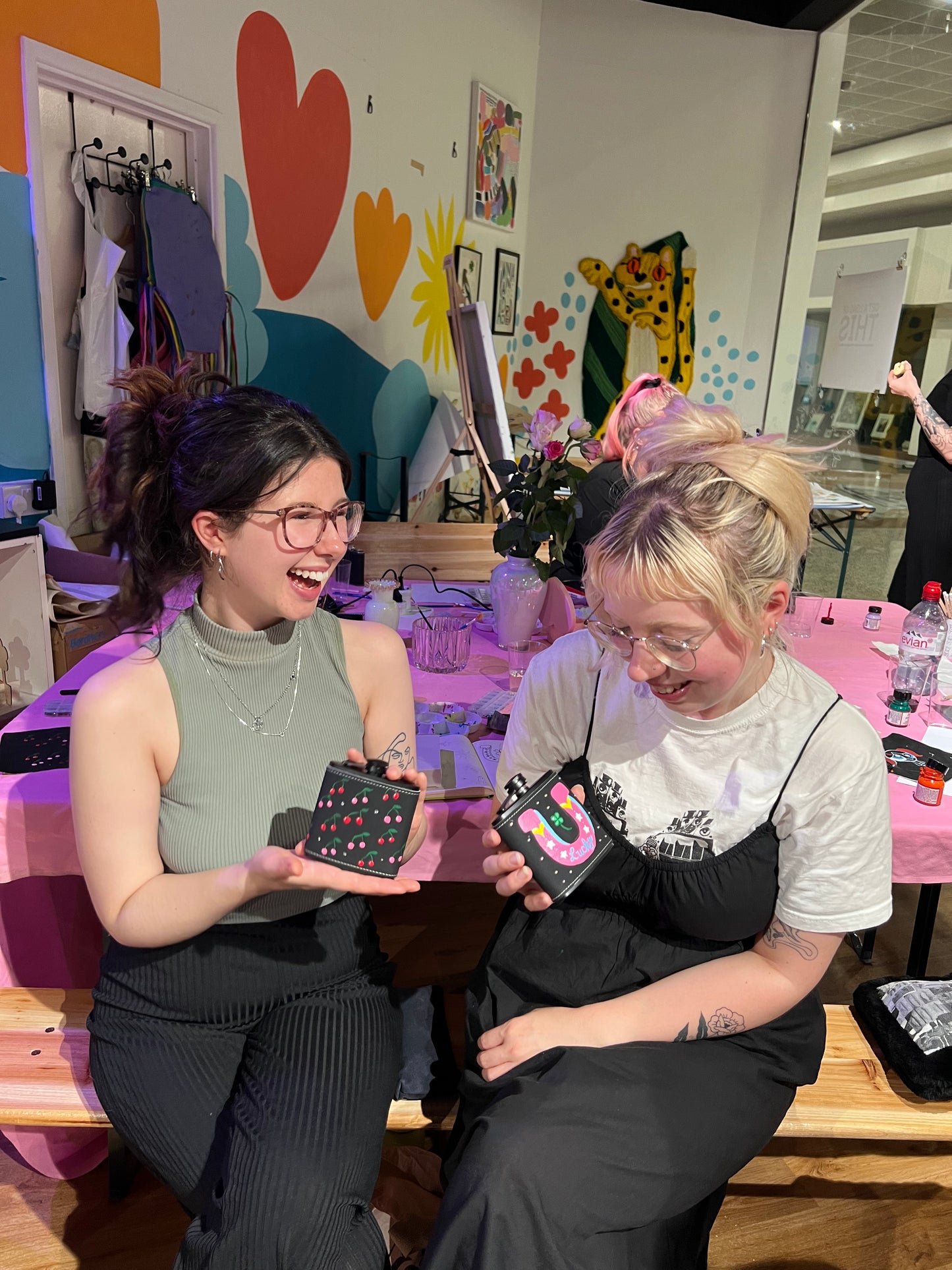 Hipflask painting workshop