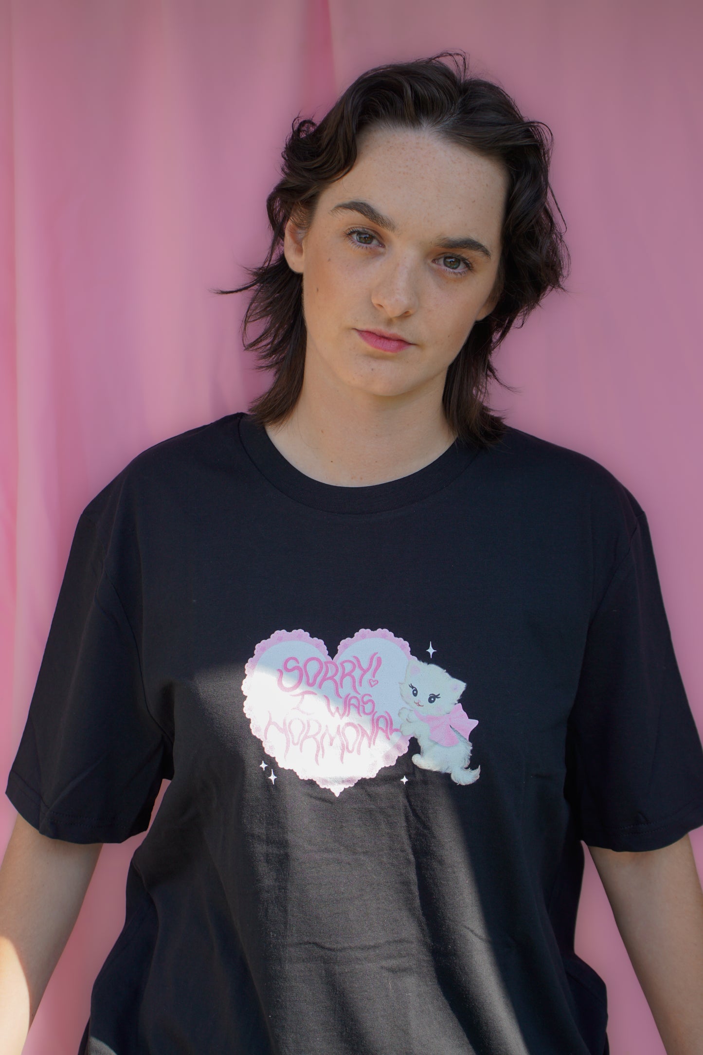 Sorry! I was hormonal black t-shirt