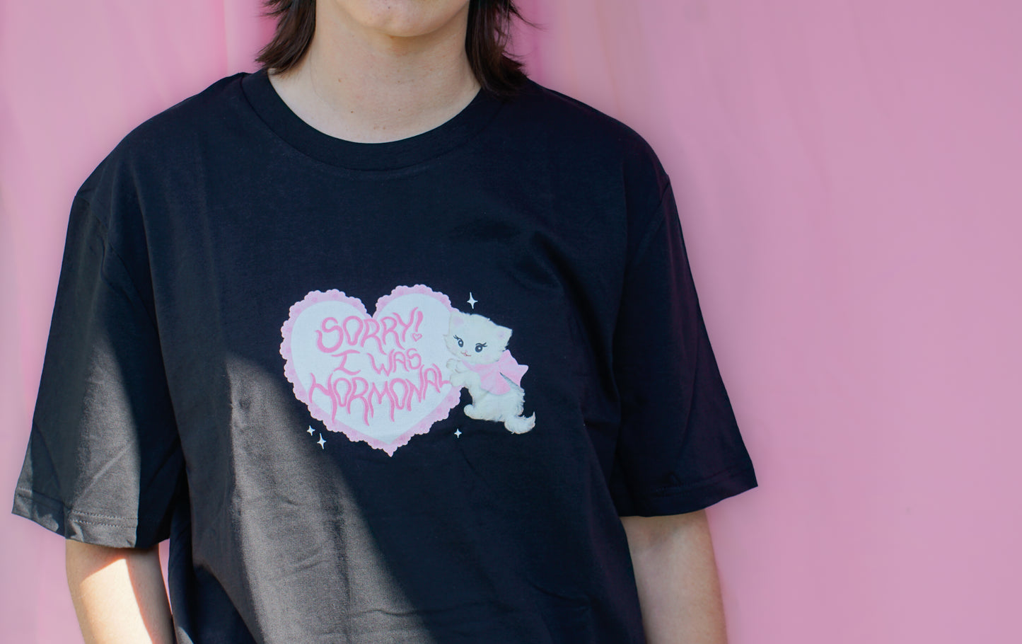 Sorry! I was hormonal black t-shirt