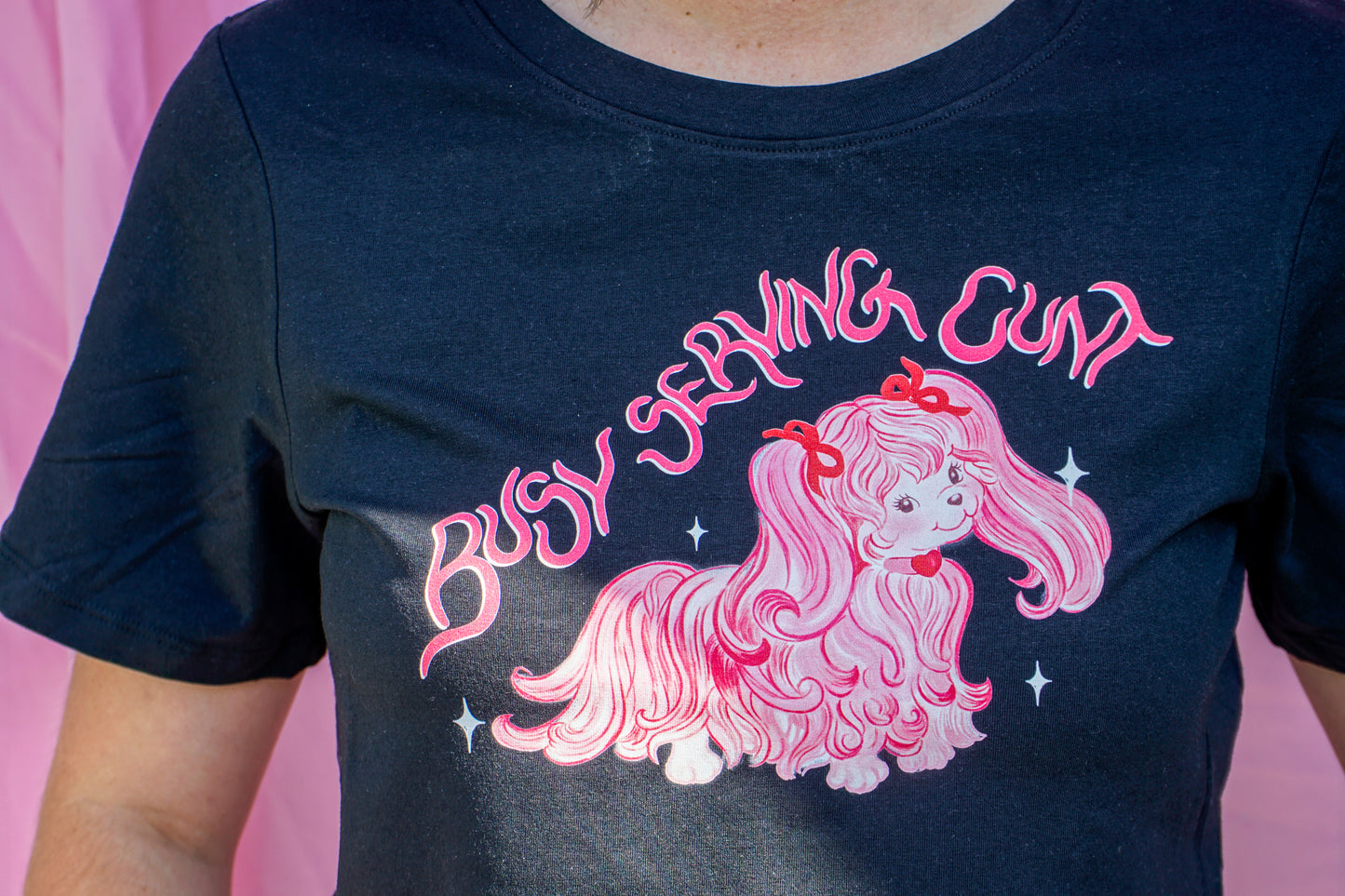 Busy serving cunt cropped baby tee