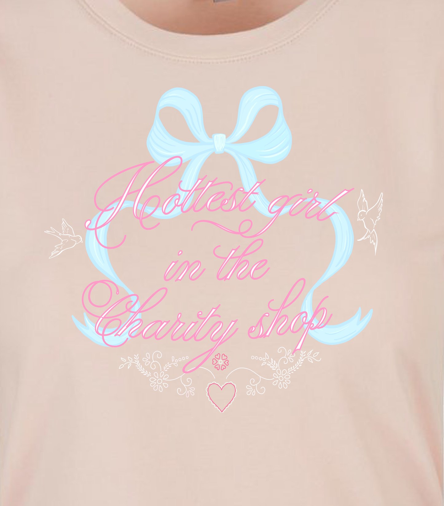 hottest girl in the charity shop cropped baby tee