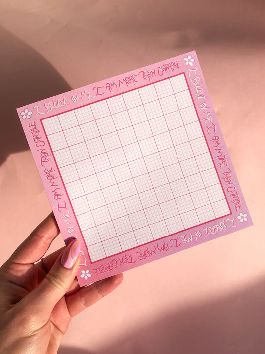 I am more than capable!🌸 I believe in me! notepad