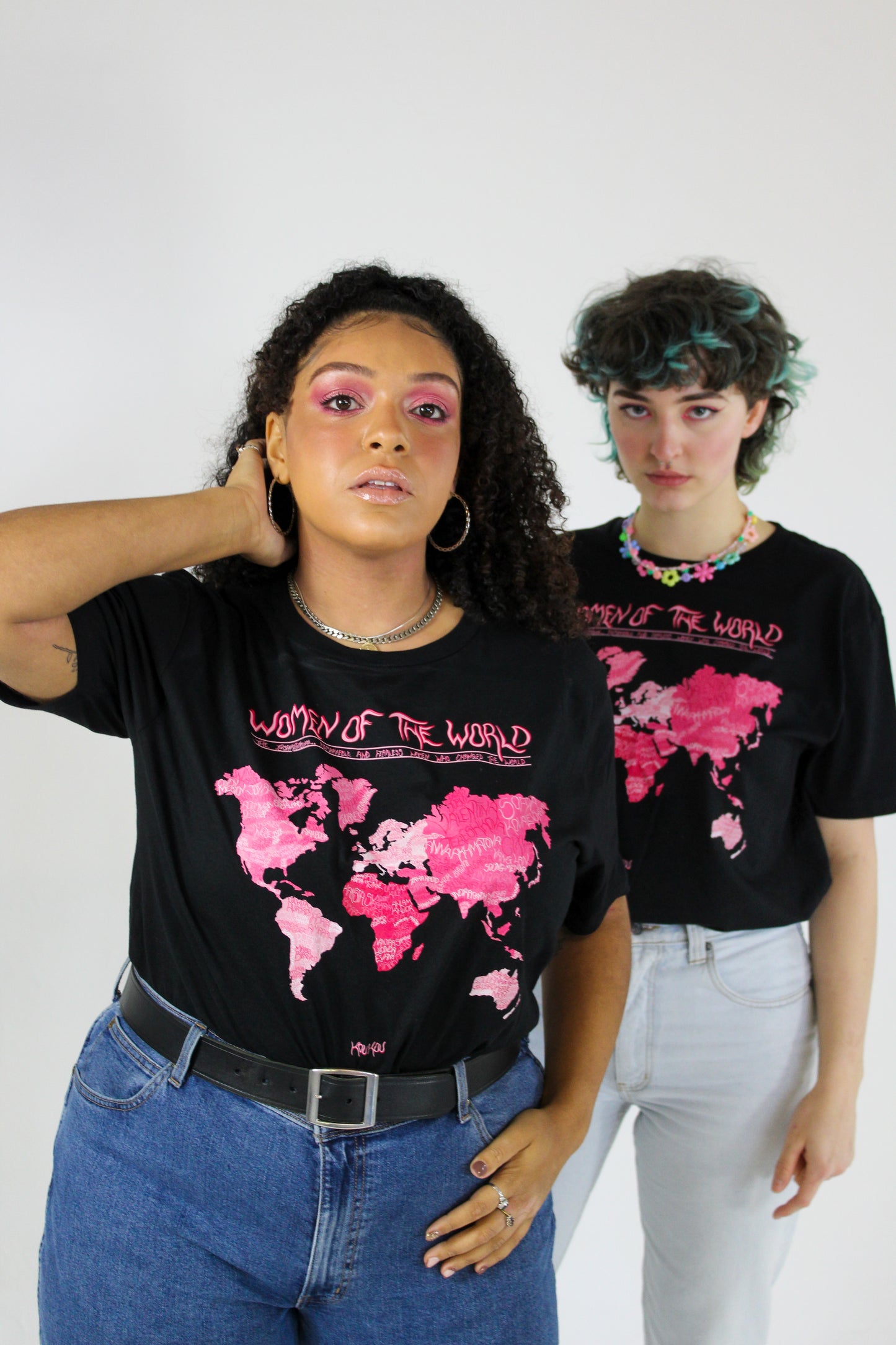 Women of the world black short sleeved t-shirt