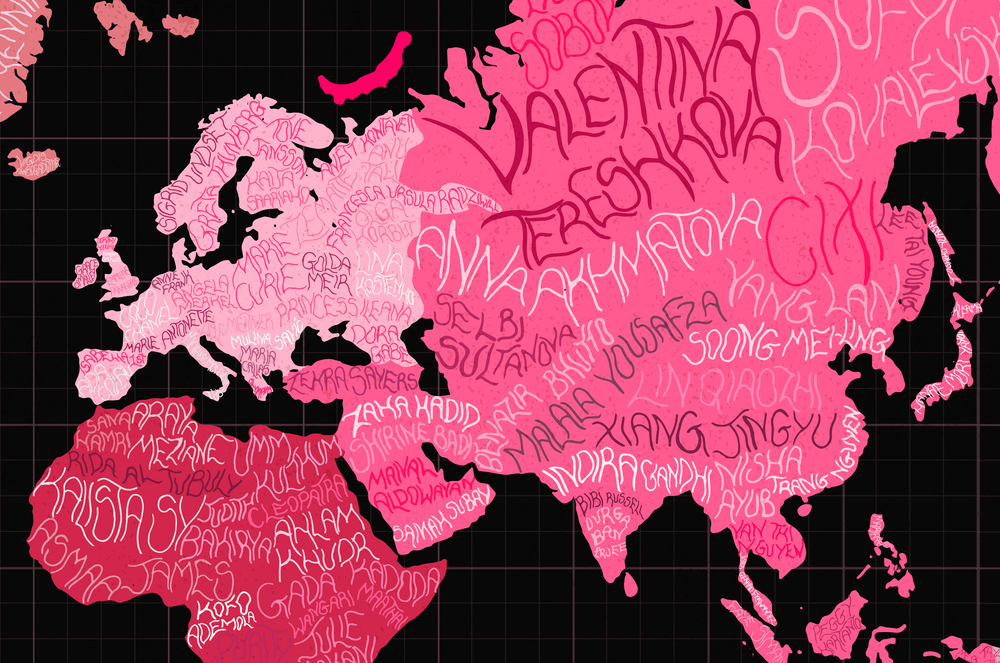 women of the world map