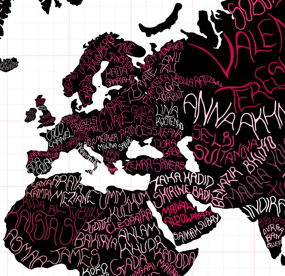 women of the world map