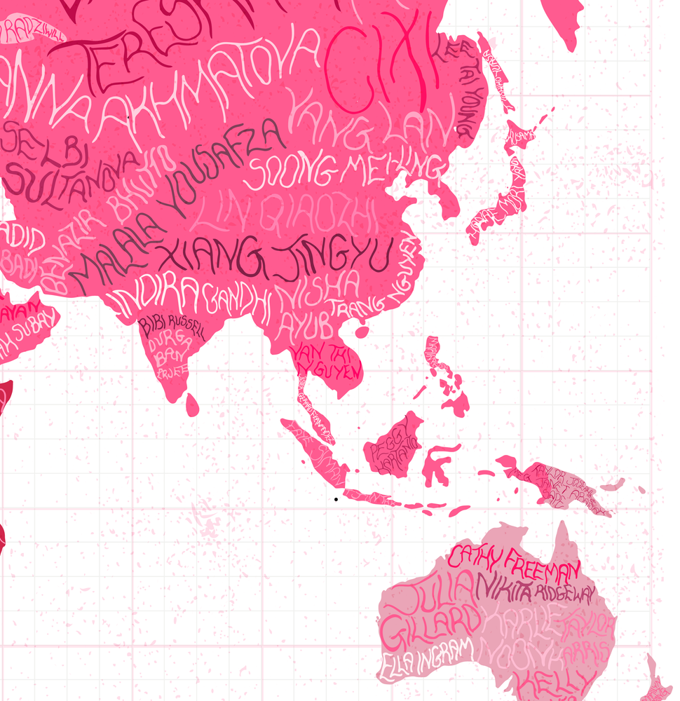 women of the world map