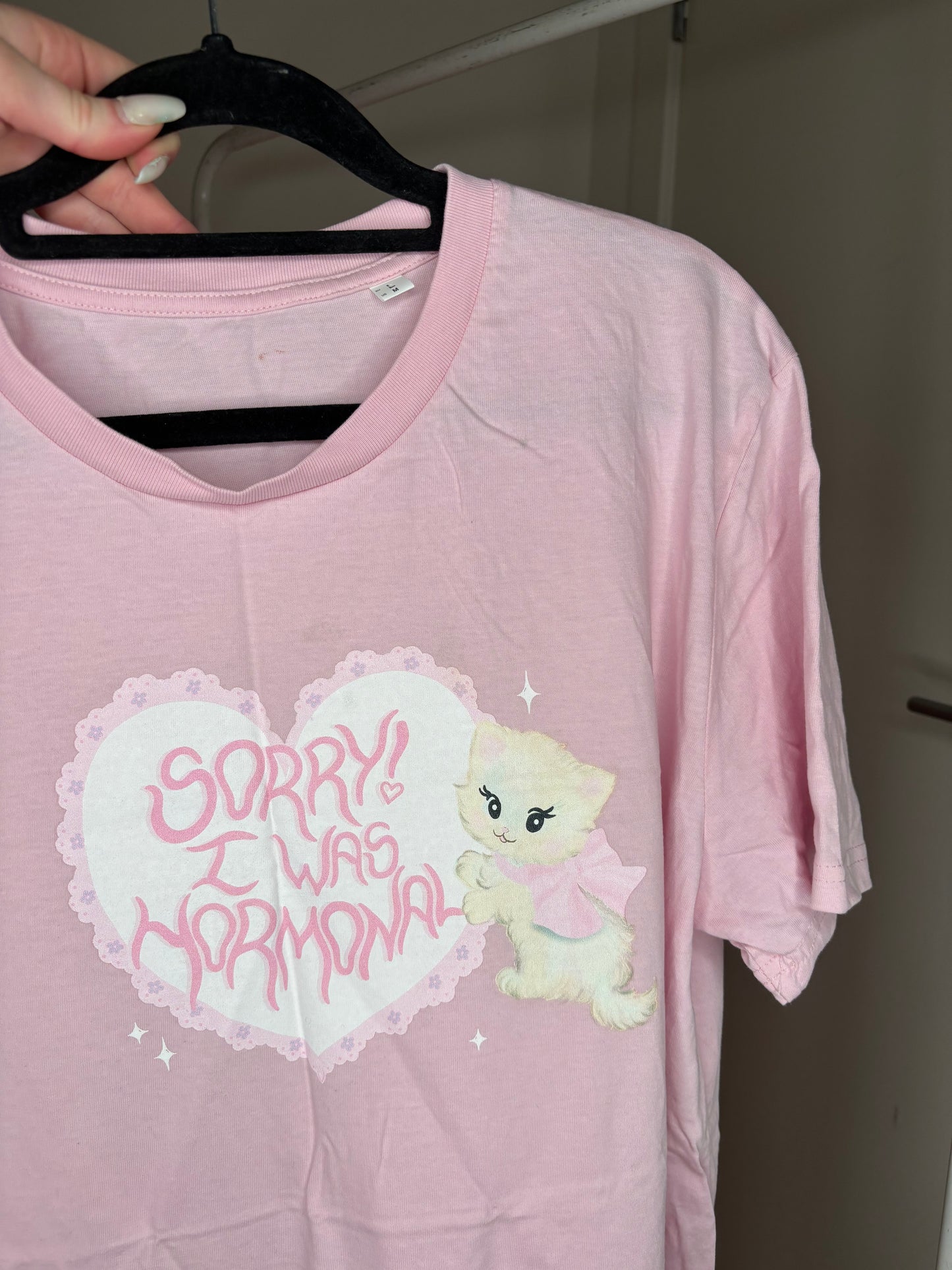 Sorry I was hormonal t-shirt - SECONDS SALE🌟
