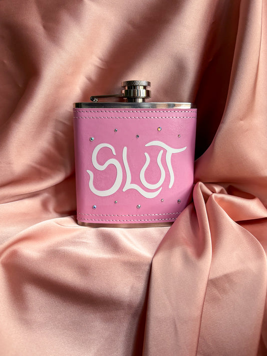 pink slut hip flask