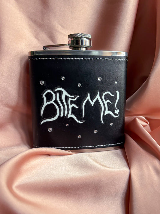 Bite me hipflask