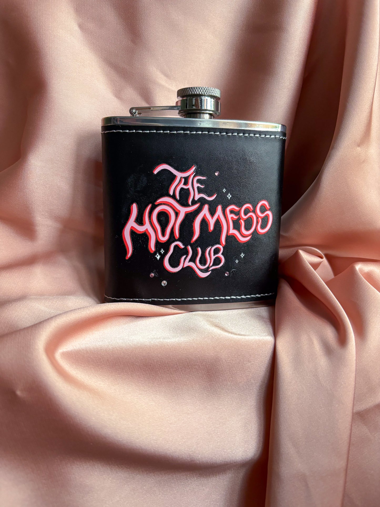 The hot mess club hipflask