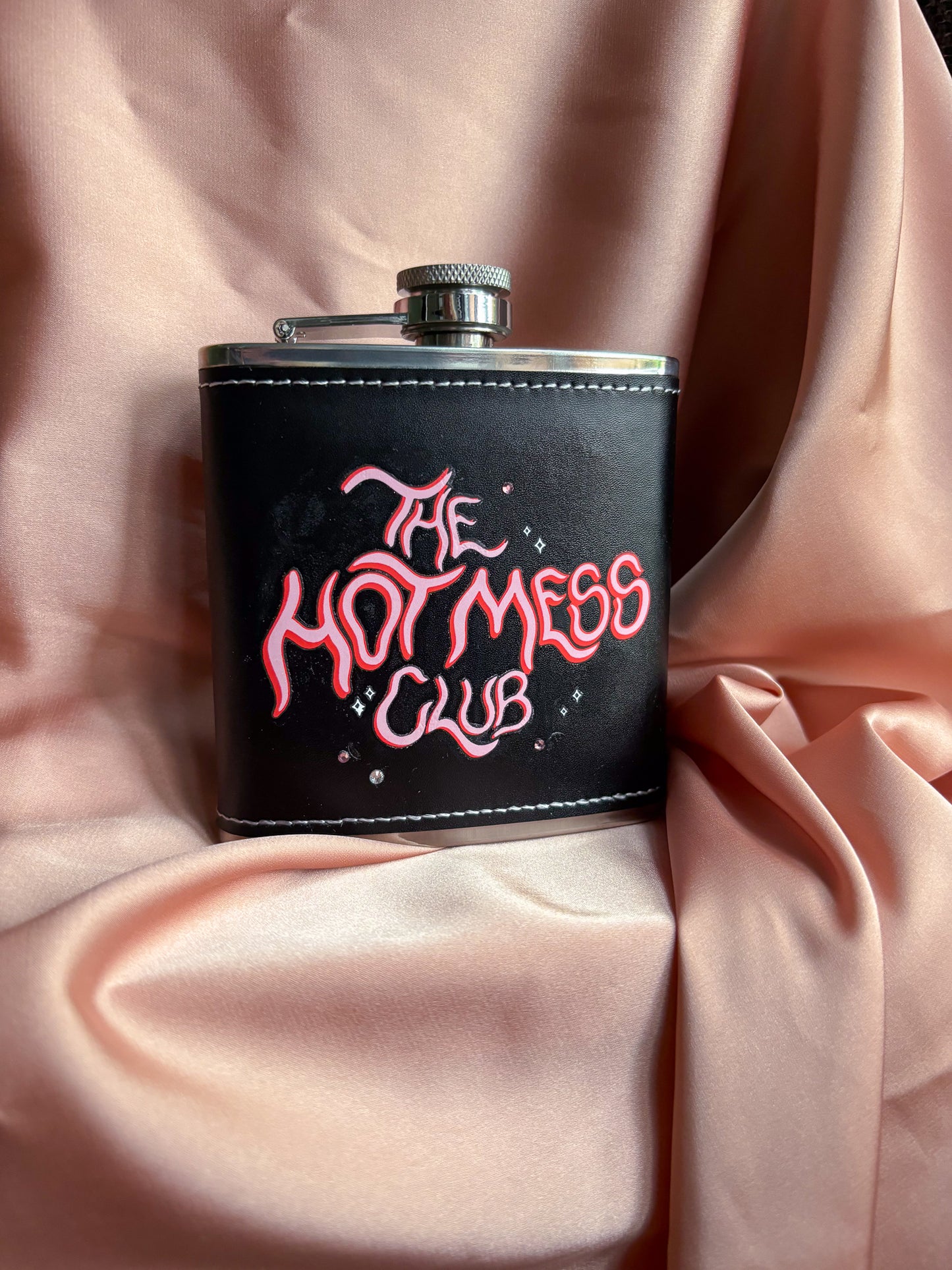 The hot mess club hipflask