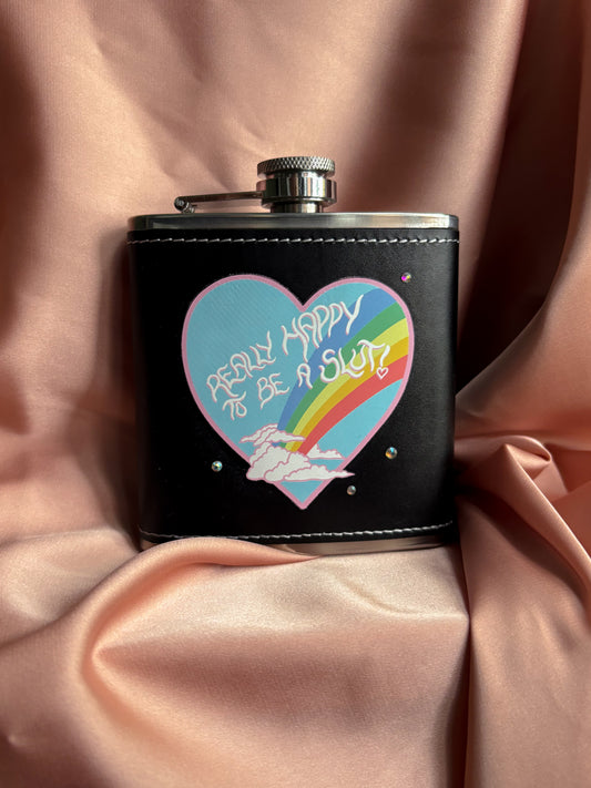 Really happy to be a slut hipflask