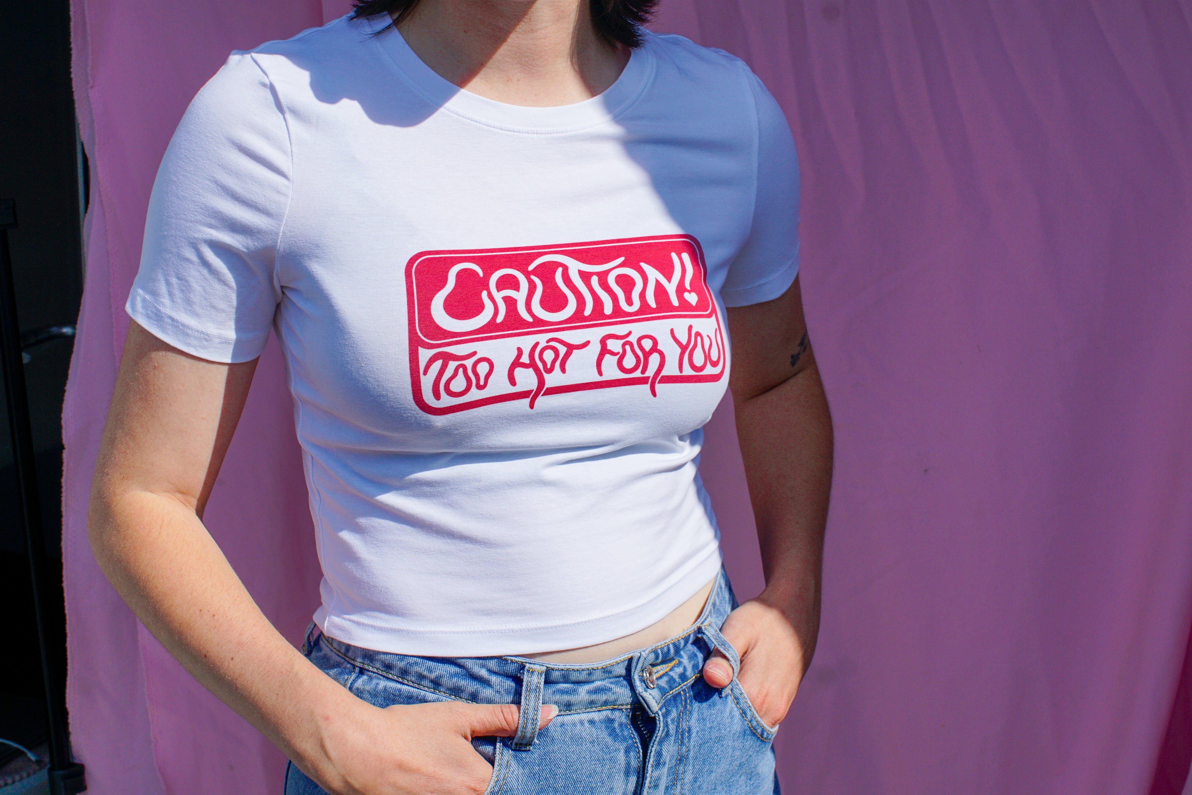 Caution! too hot for you baby tee