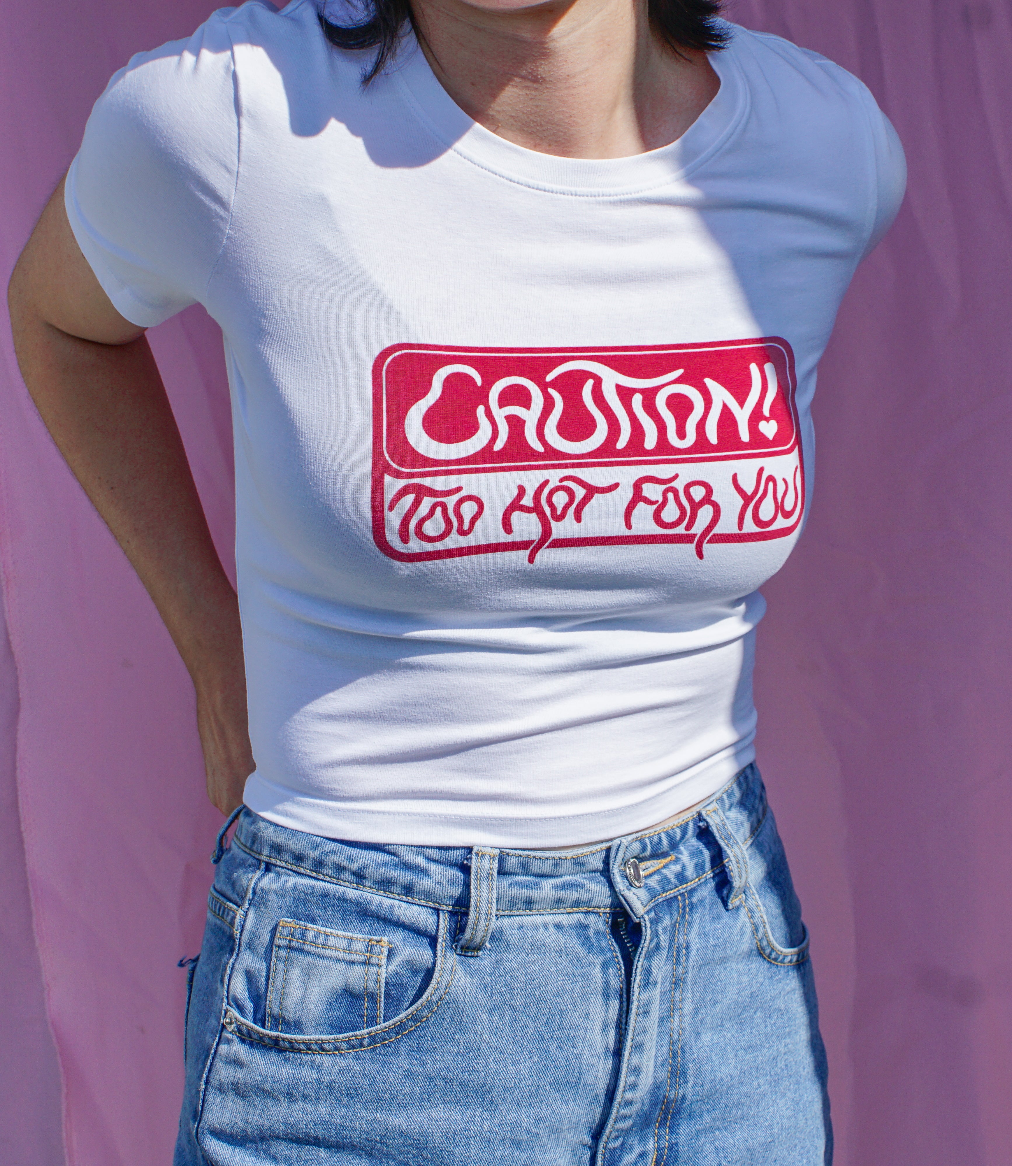 Caution! too hot for you baby tee