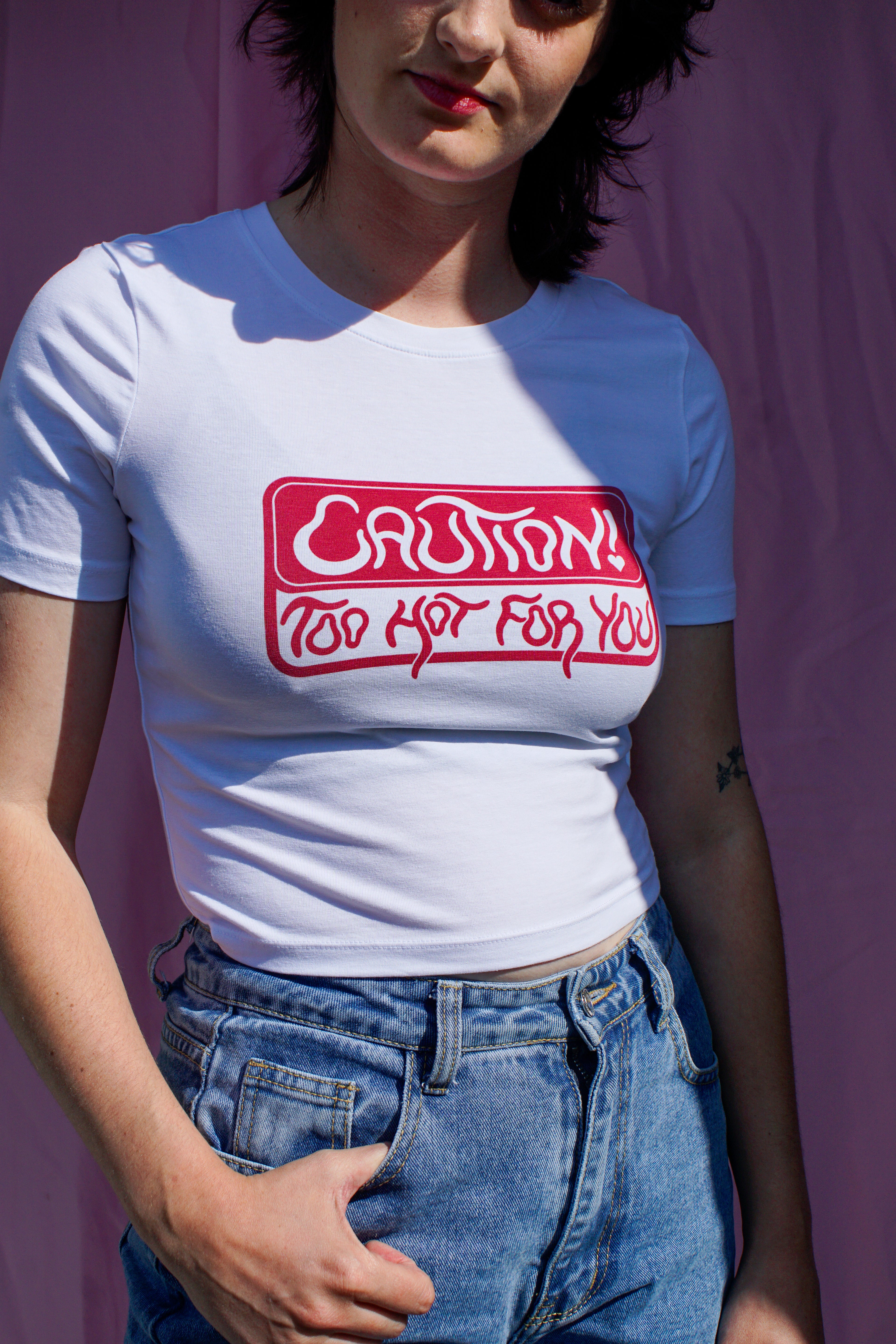 Caution! too hot for you baby tee