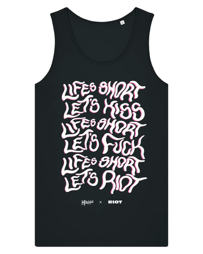 Life's short, lets kiss - Riot Party x koukou collaboration t-shirt