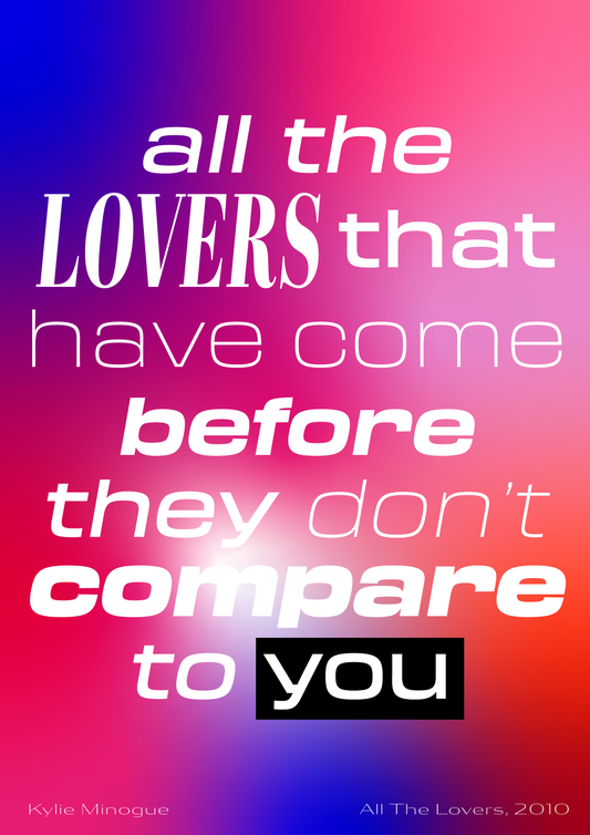 All the lovers - Kylie Minogue print