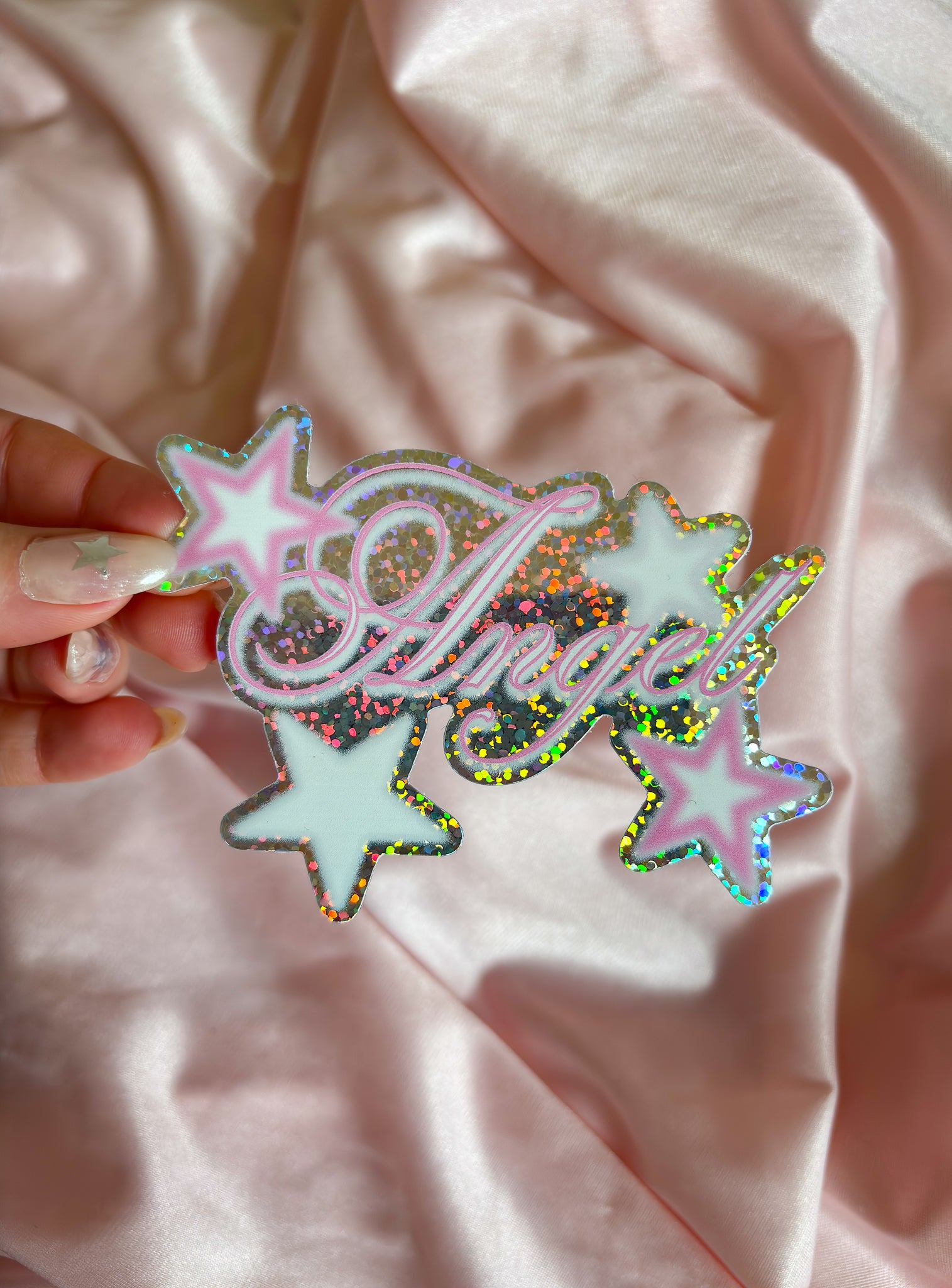 Angel holographic sticker