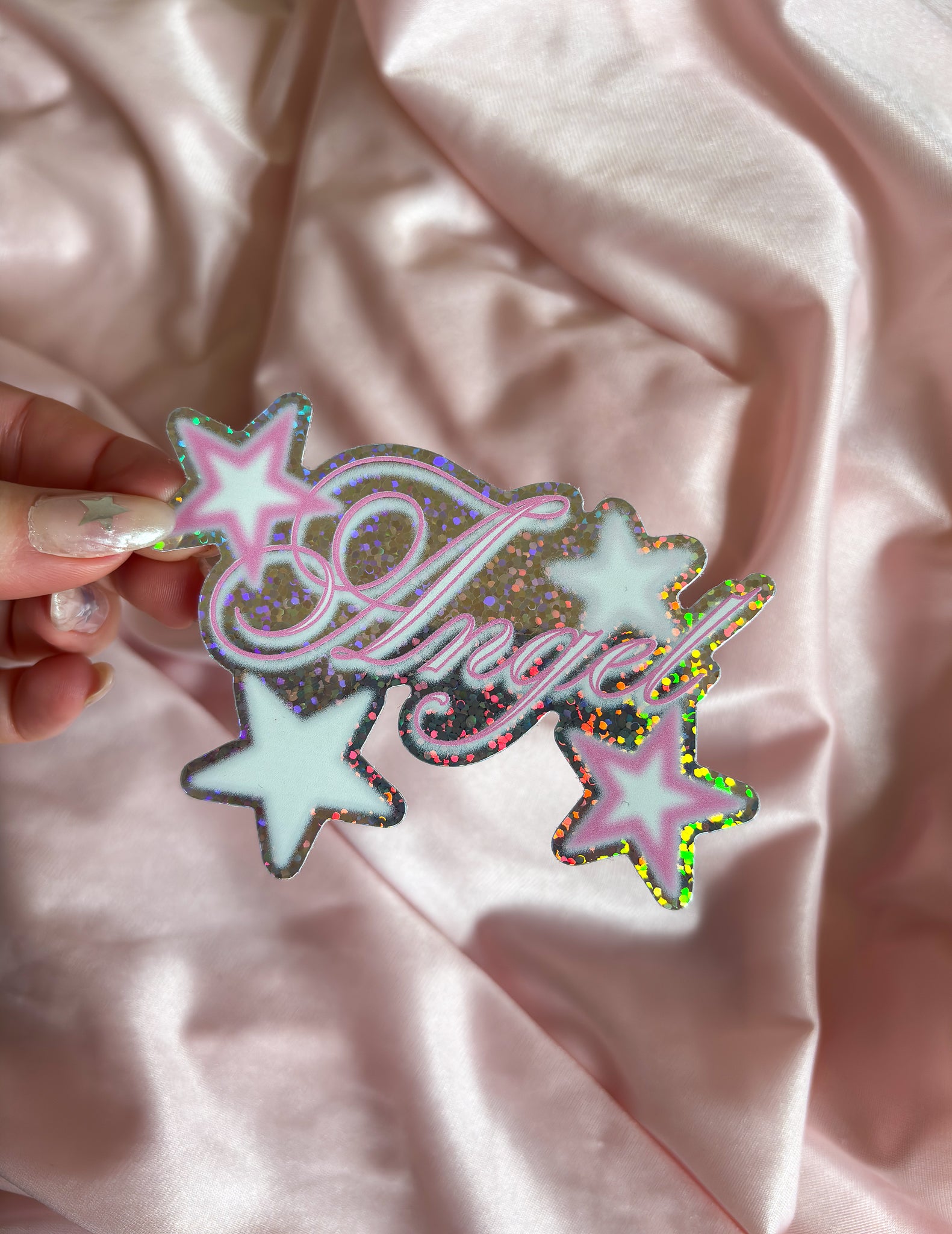 Angel holographic sticker