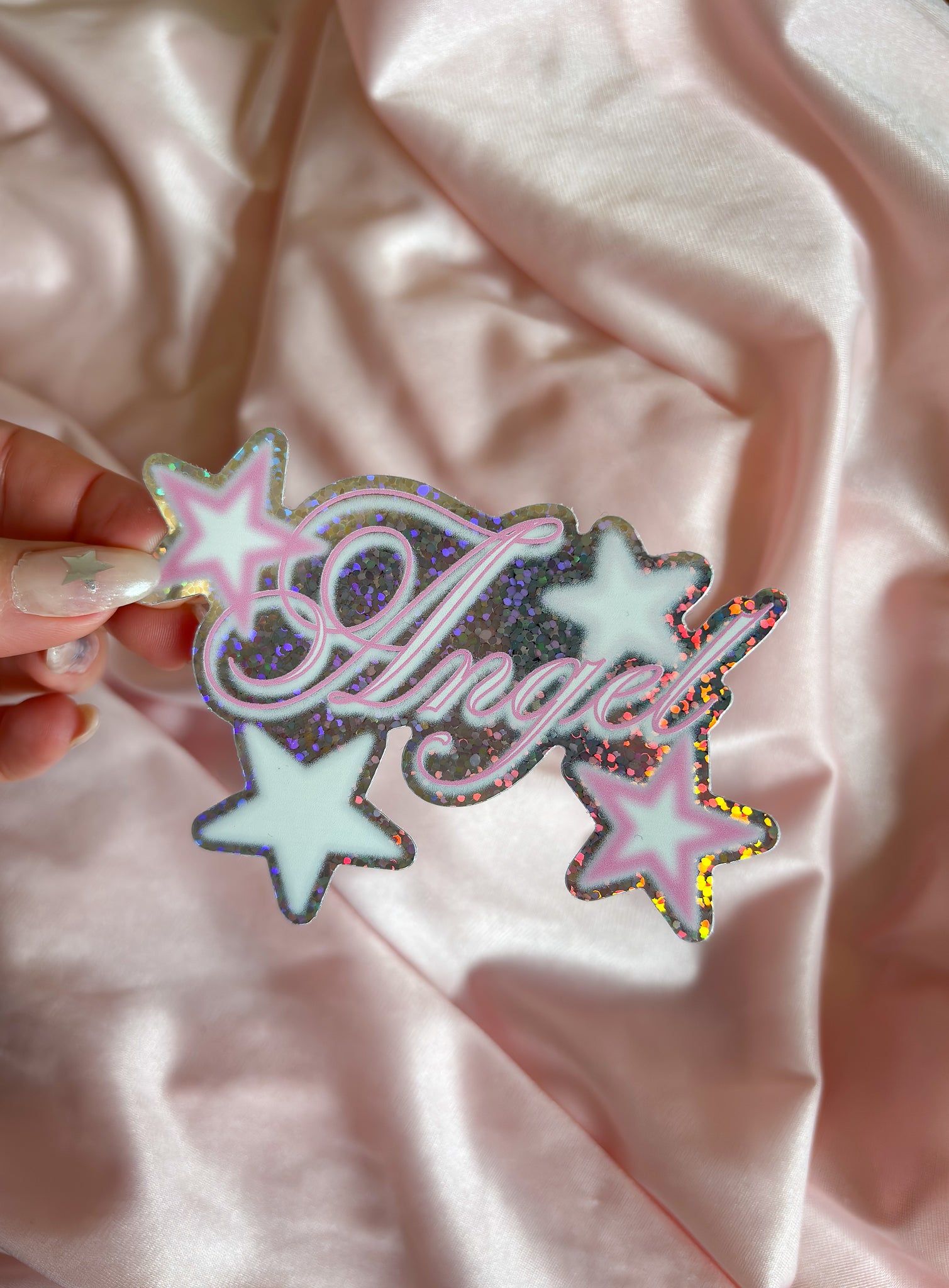 Angel holographic sticker