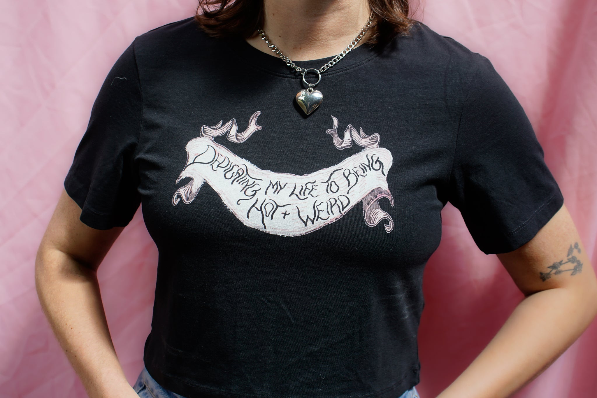 Dedicating my life to being hot and weird baby tee