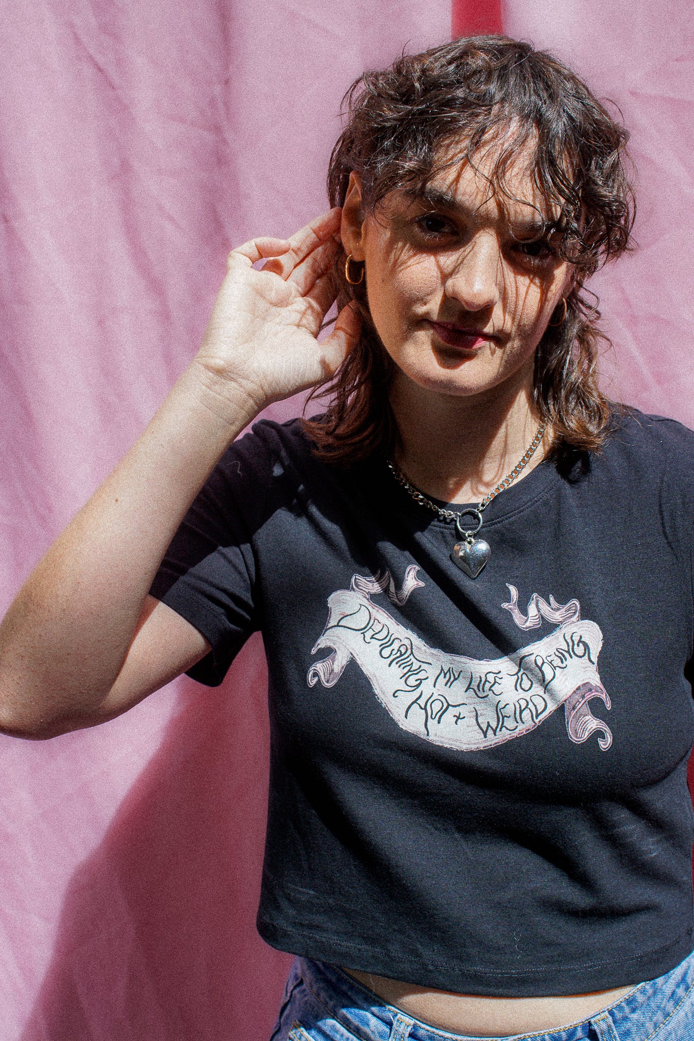 Dedicating my life to being hot and weird baby tee