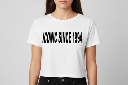 White ICONIC SINCE 1994 T-shirt Close-up