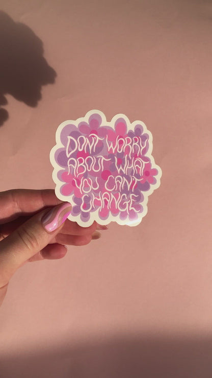 don't worry about what you can't change! sticker