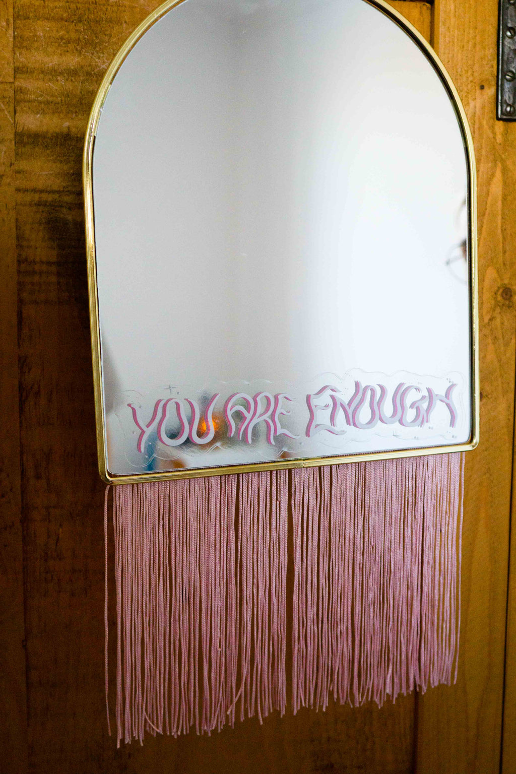 you are enough mirror sticker