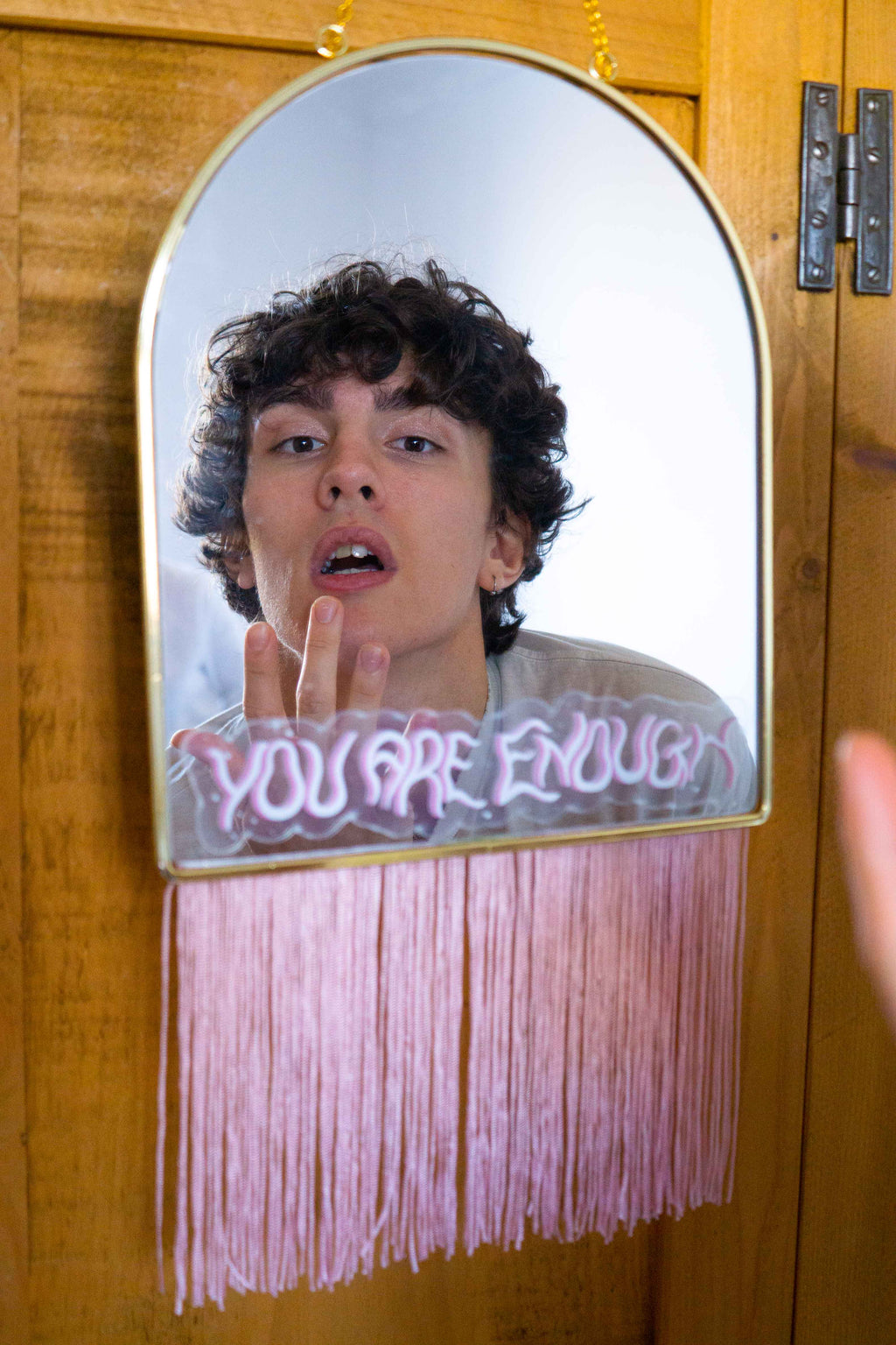 you are enough mirror sticker