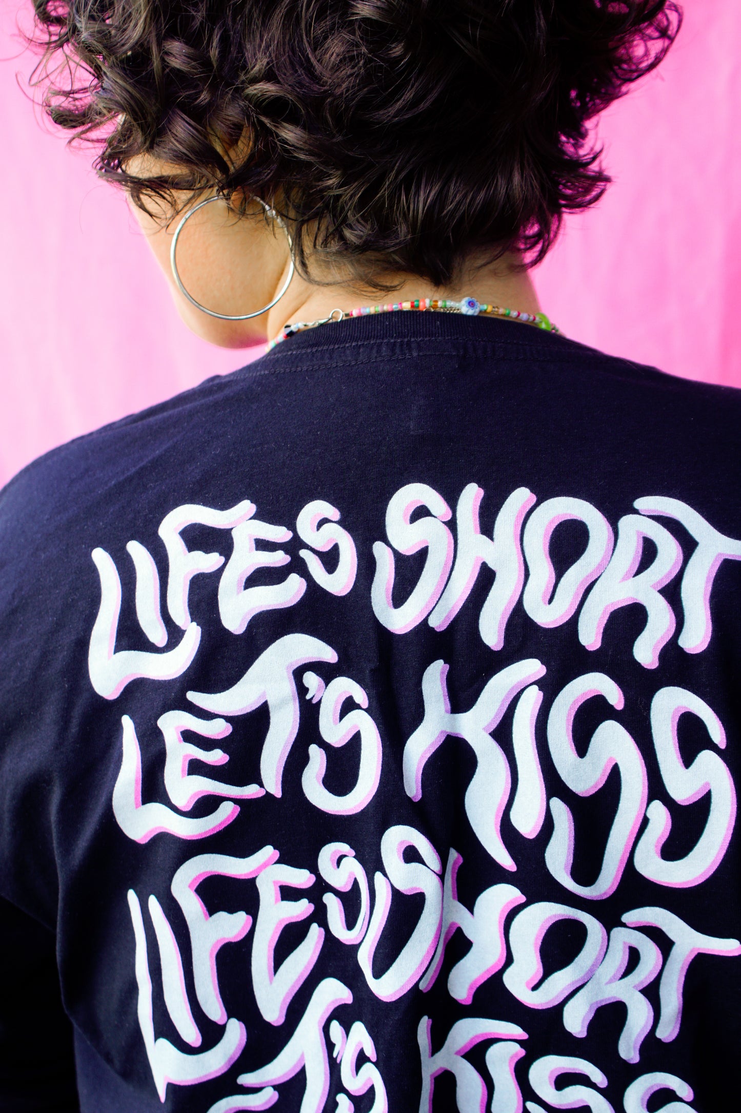 life's short let's kiss long sleeved t-shirt