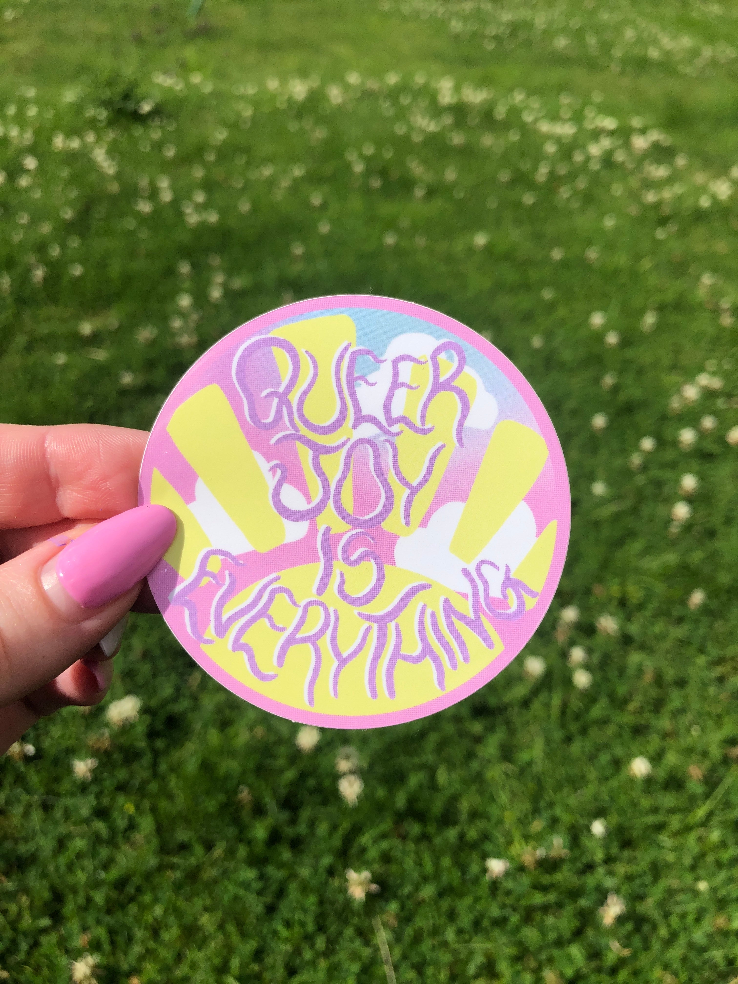 Qeej Sticker queer joy is everything sticker – Koukou