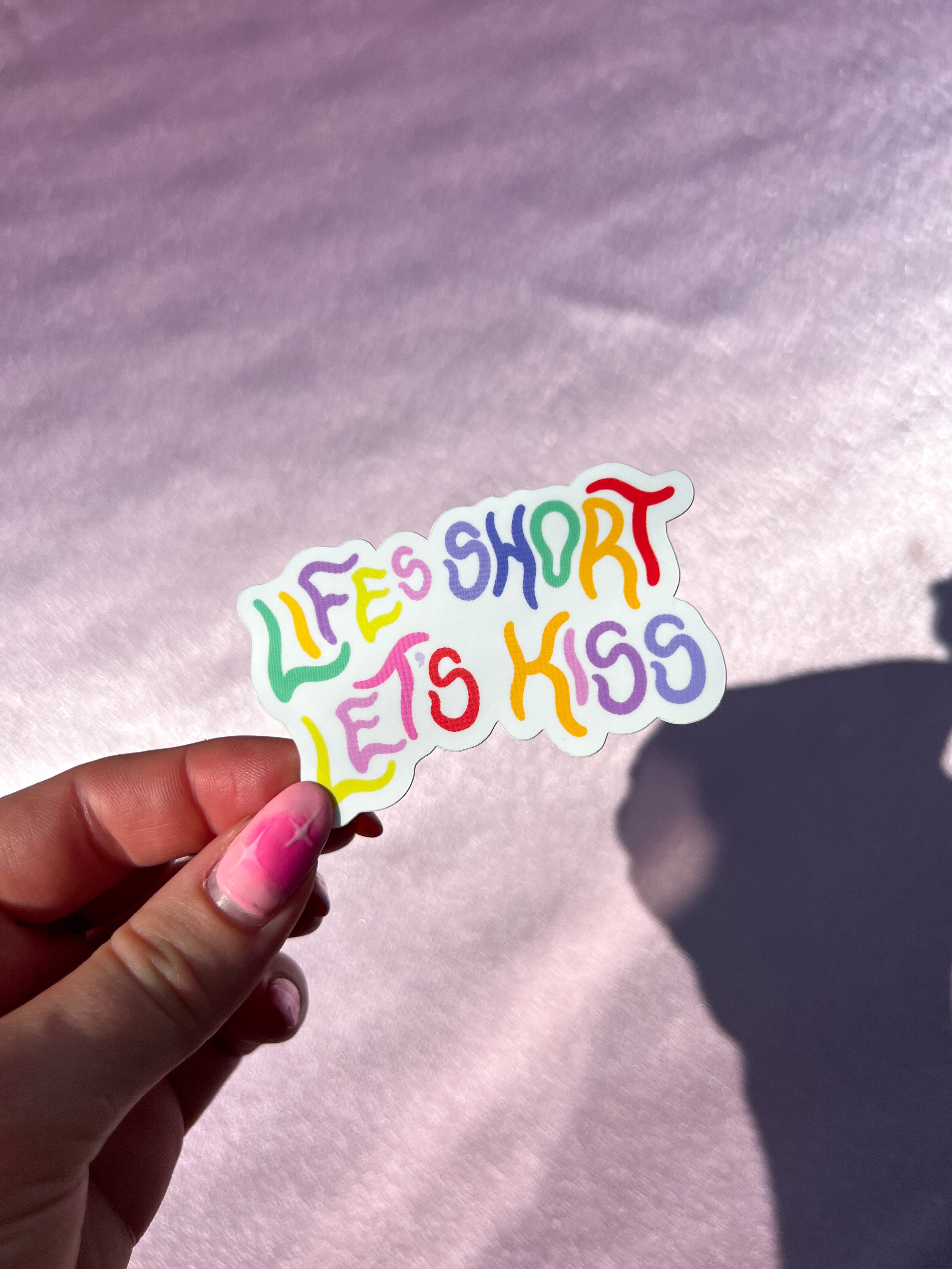 life's short let's kiss sticker