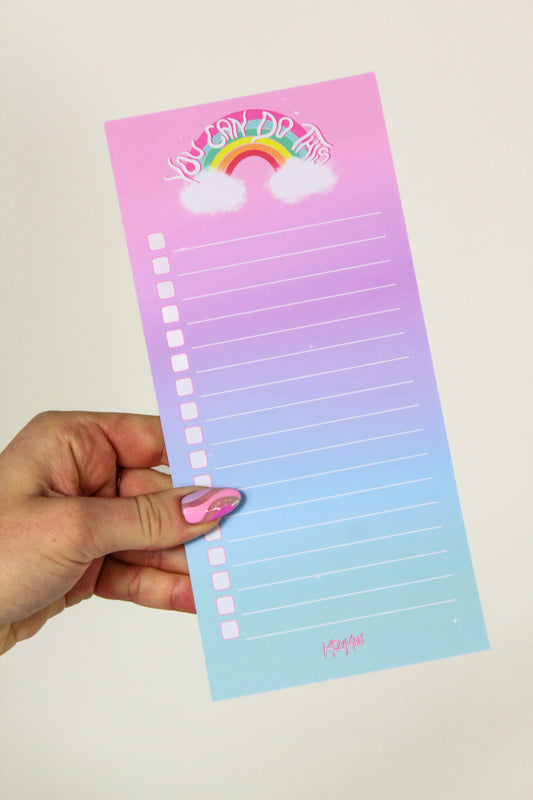 You can do this note pad!
