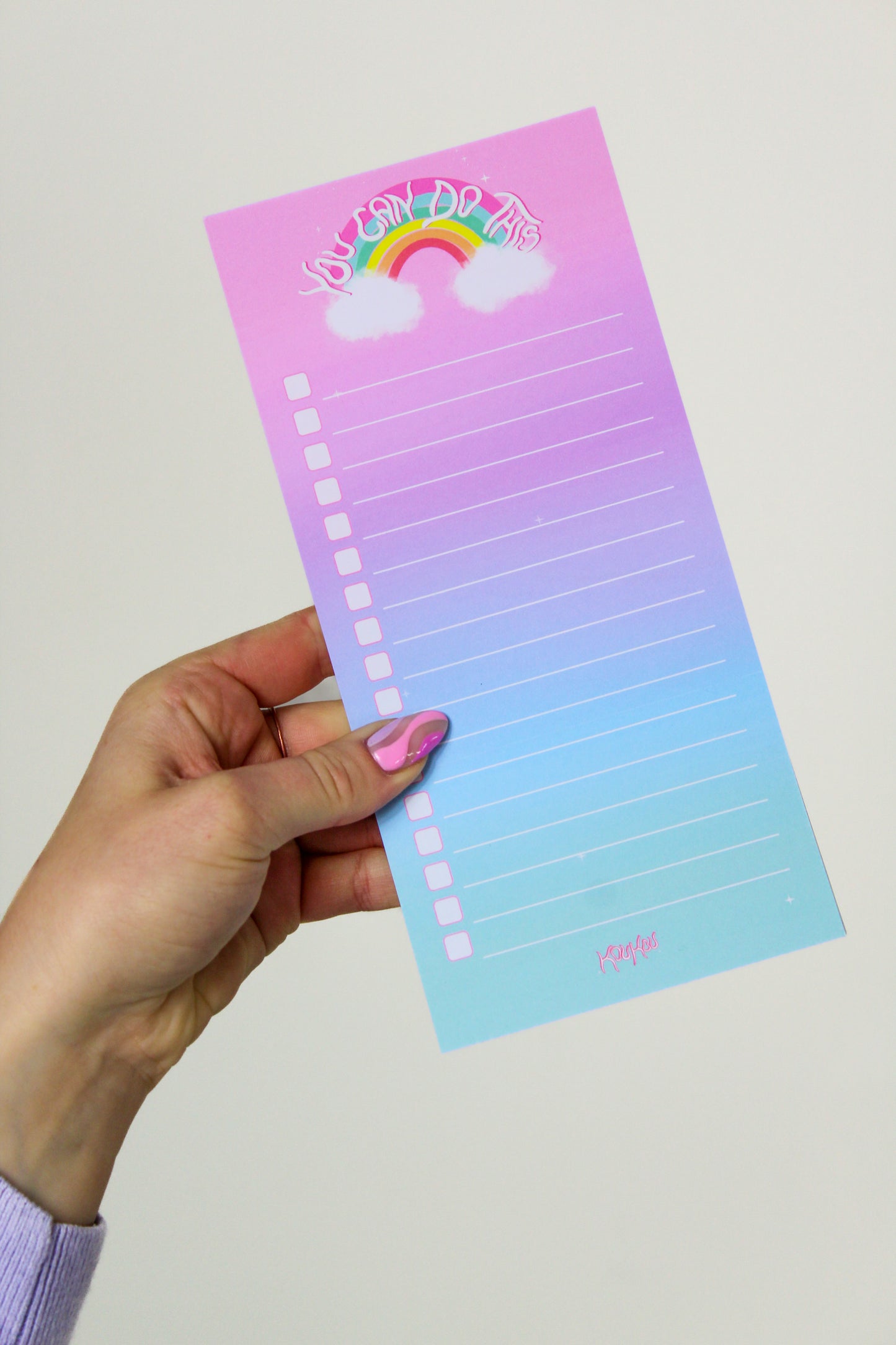 You can do this note pad!