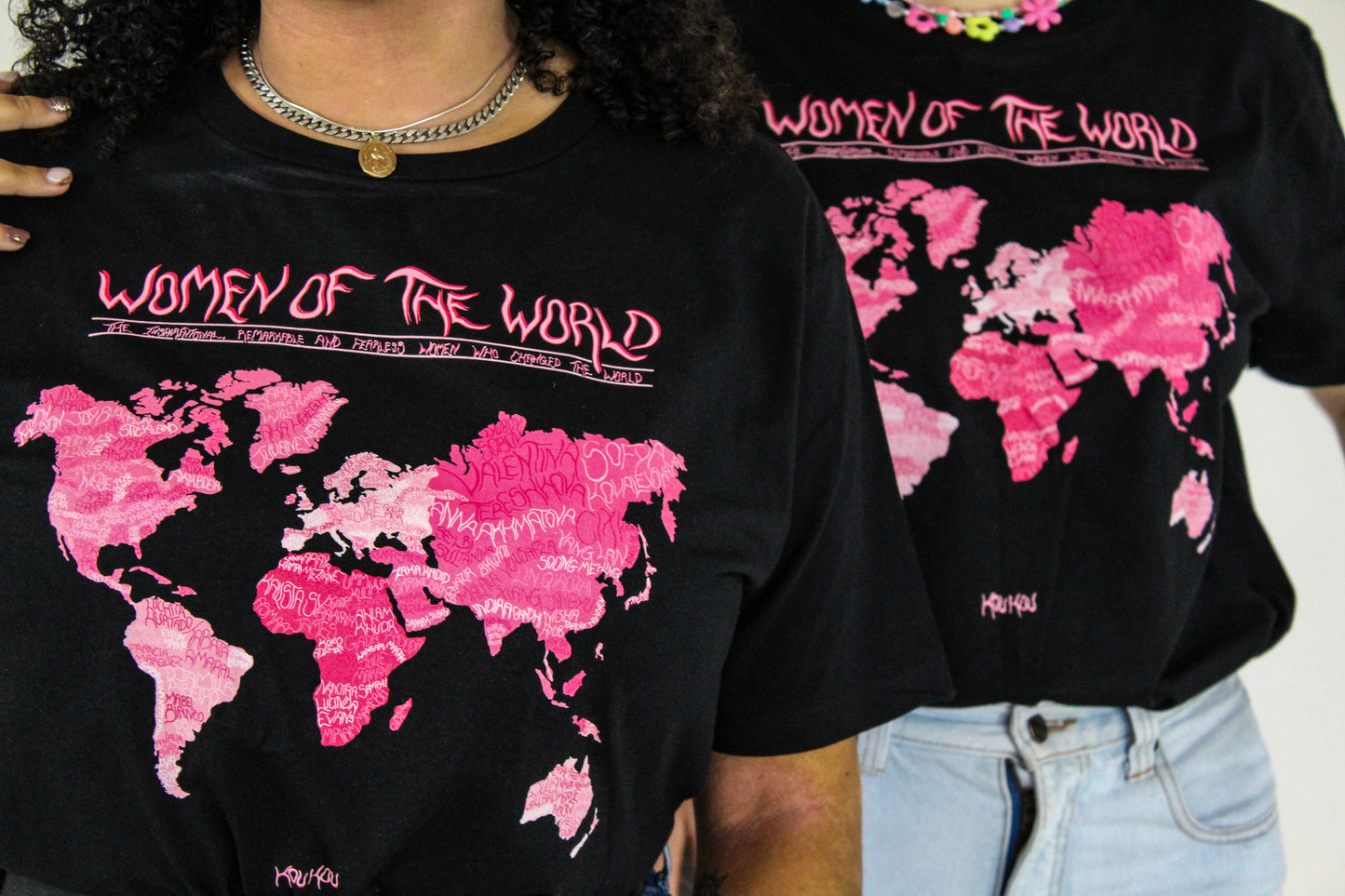 Women of the world black short sleeved t-shirt