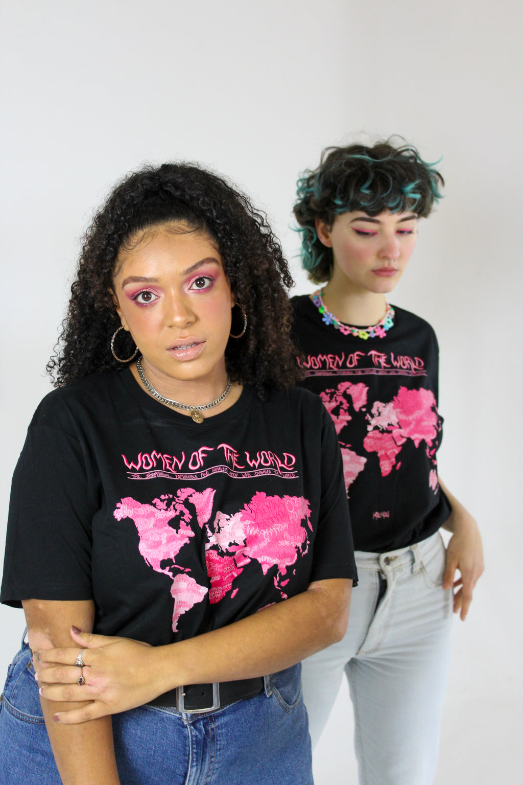 Women of the world black short sleeved t-shirt