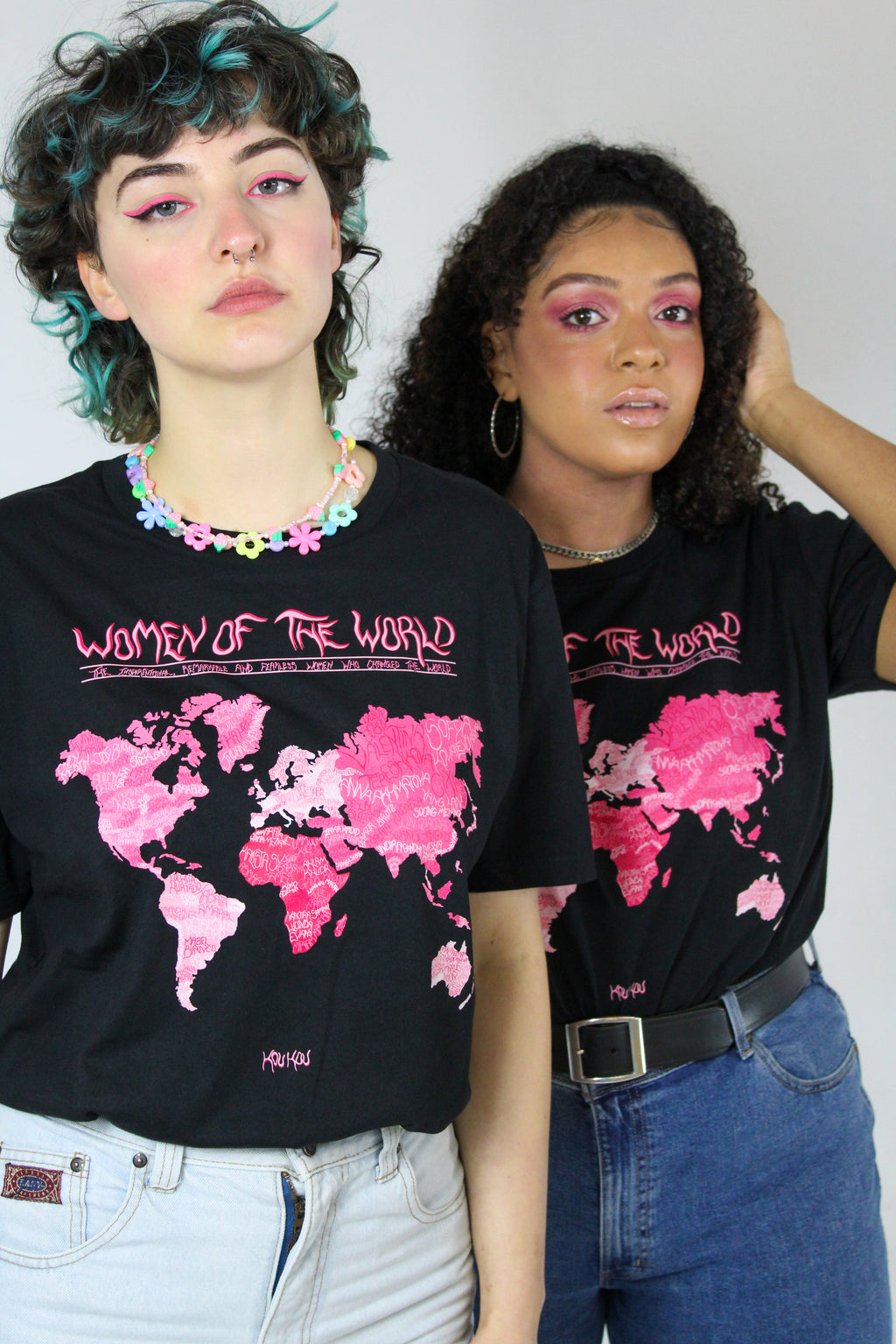 Women of the world black short sleeved t-shirt