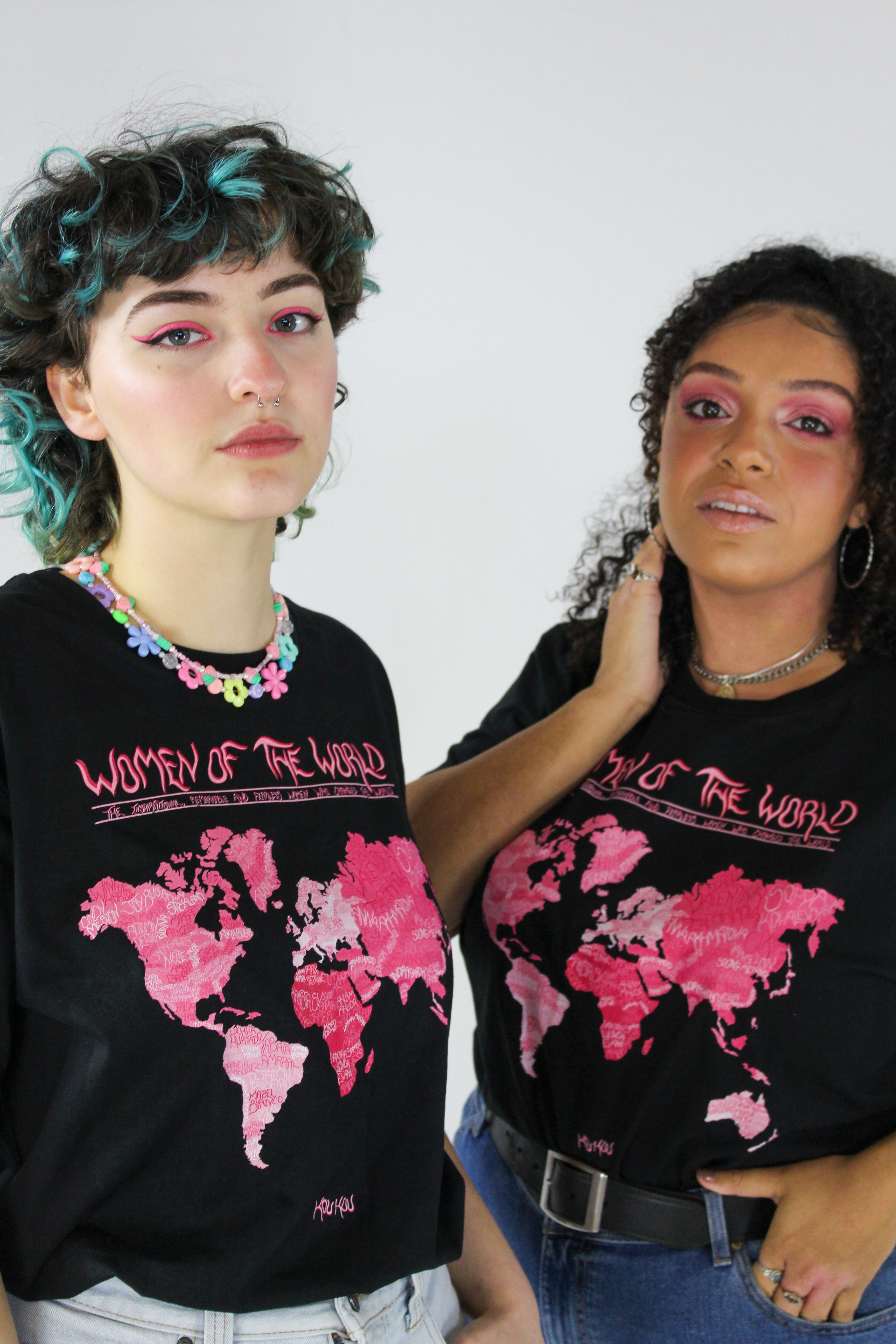 Women of the world black short sleeved t-shirt