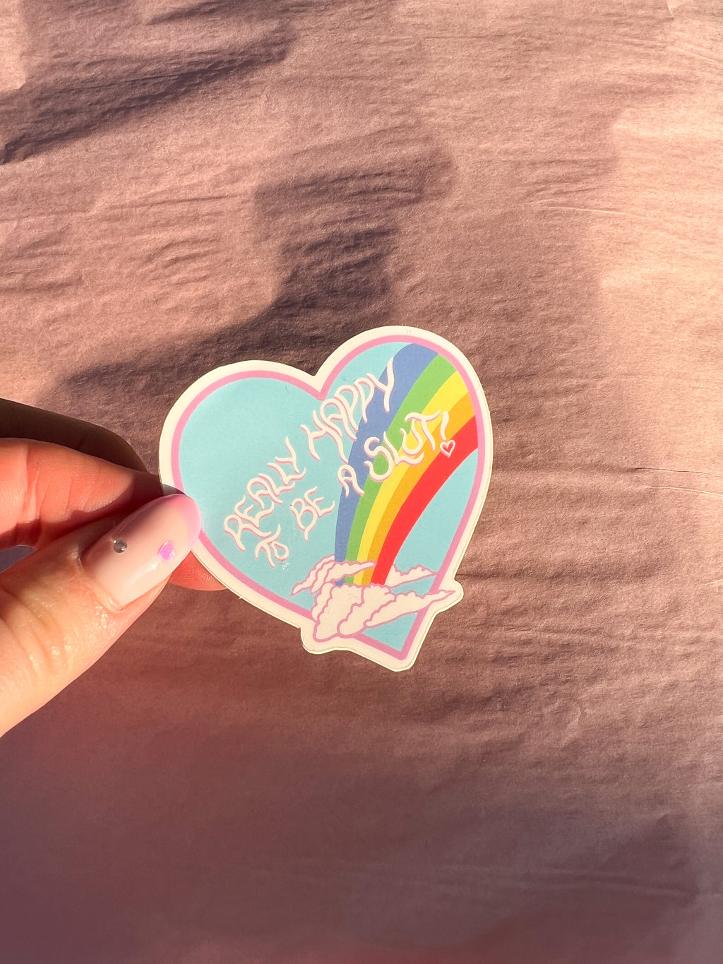 Really happy to be a slut vinyl sticker