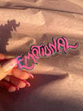Emotional vinyl sticker