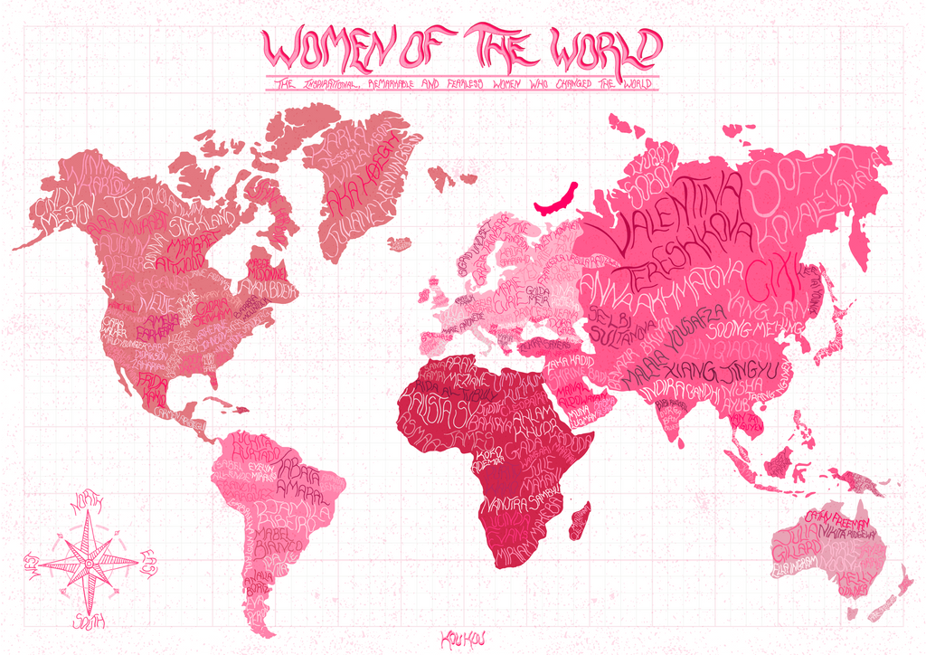 women of the world map