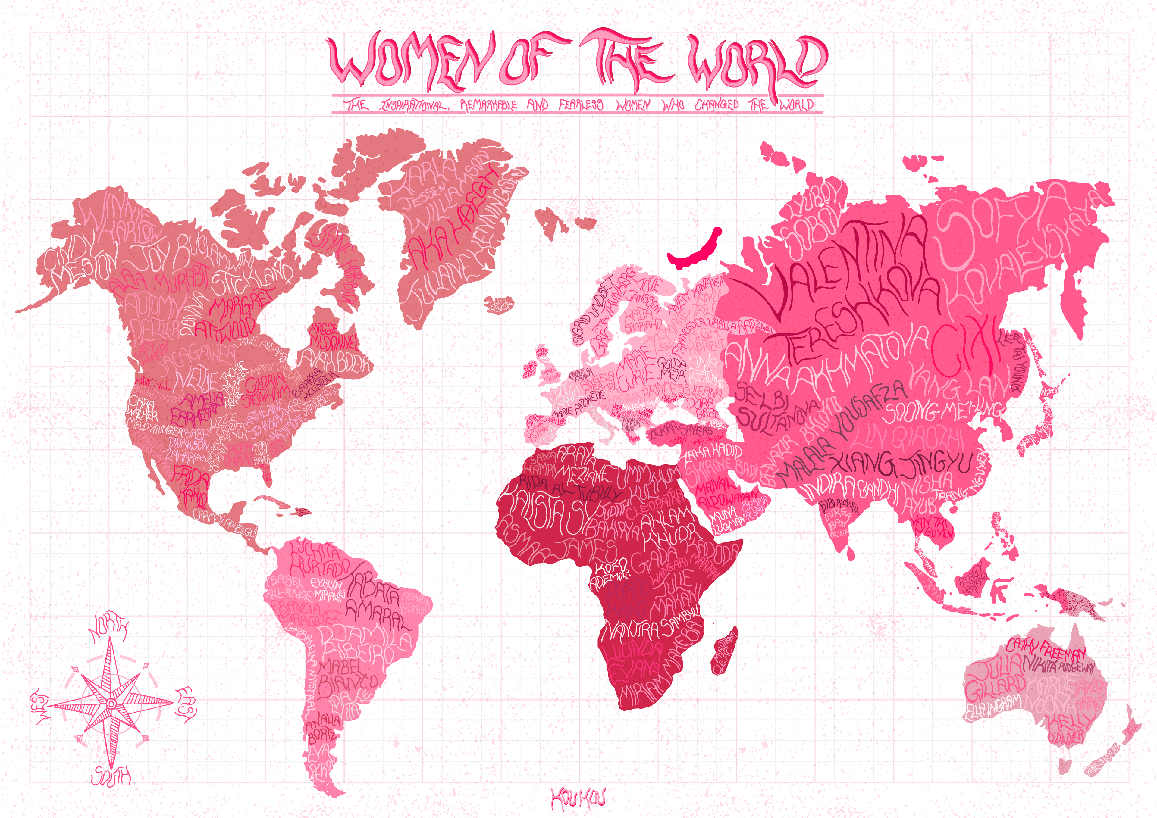 women of the world map