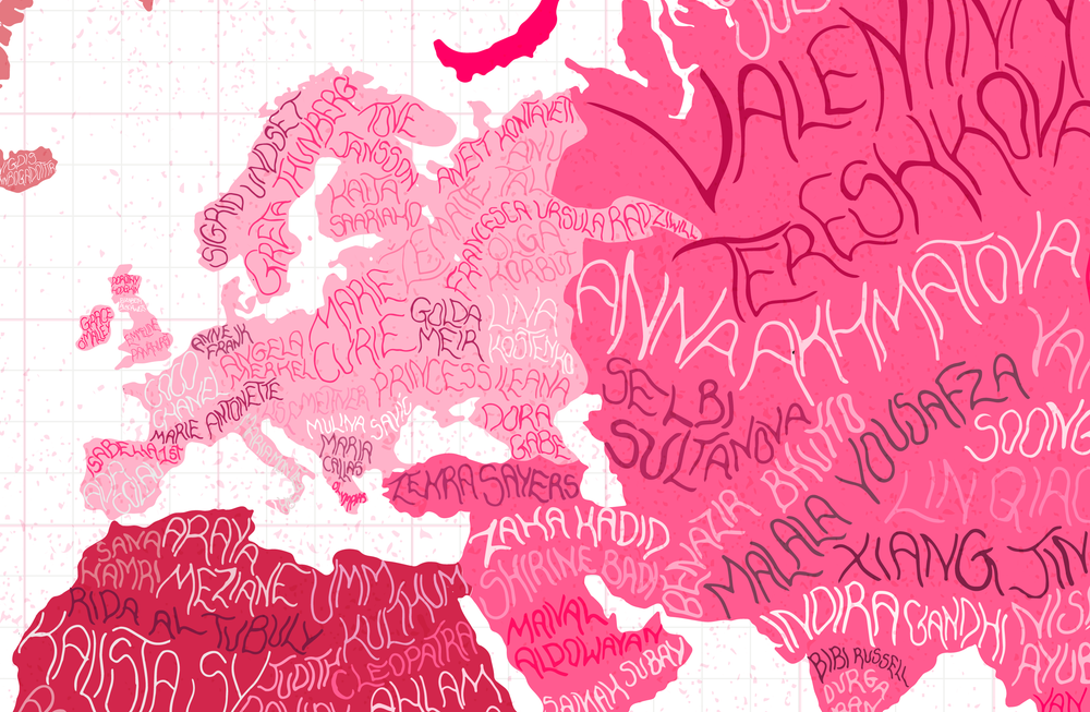 women of the world map