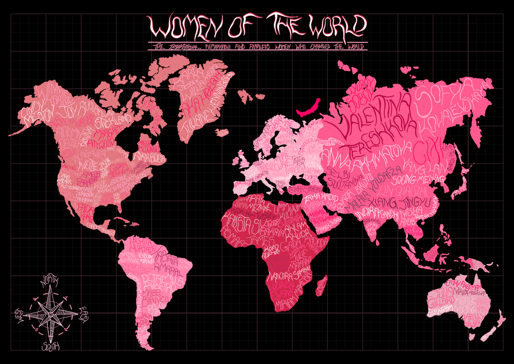 women of the world map