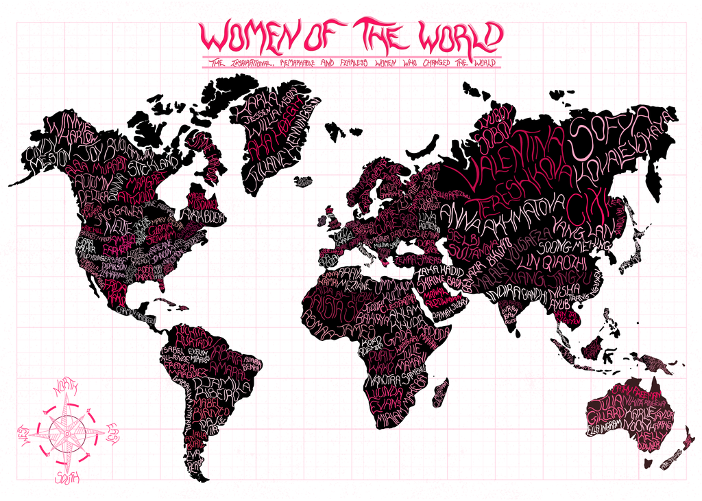 women of the world map