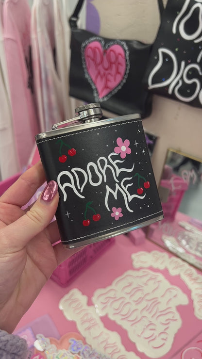 adore me! hand-painted hip flask